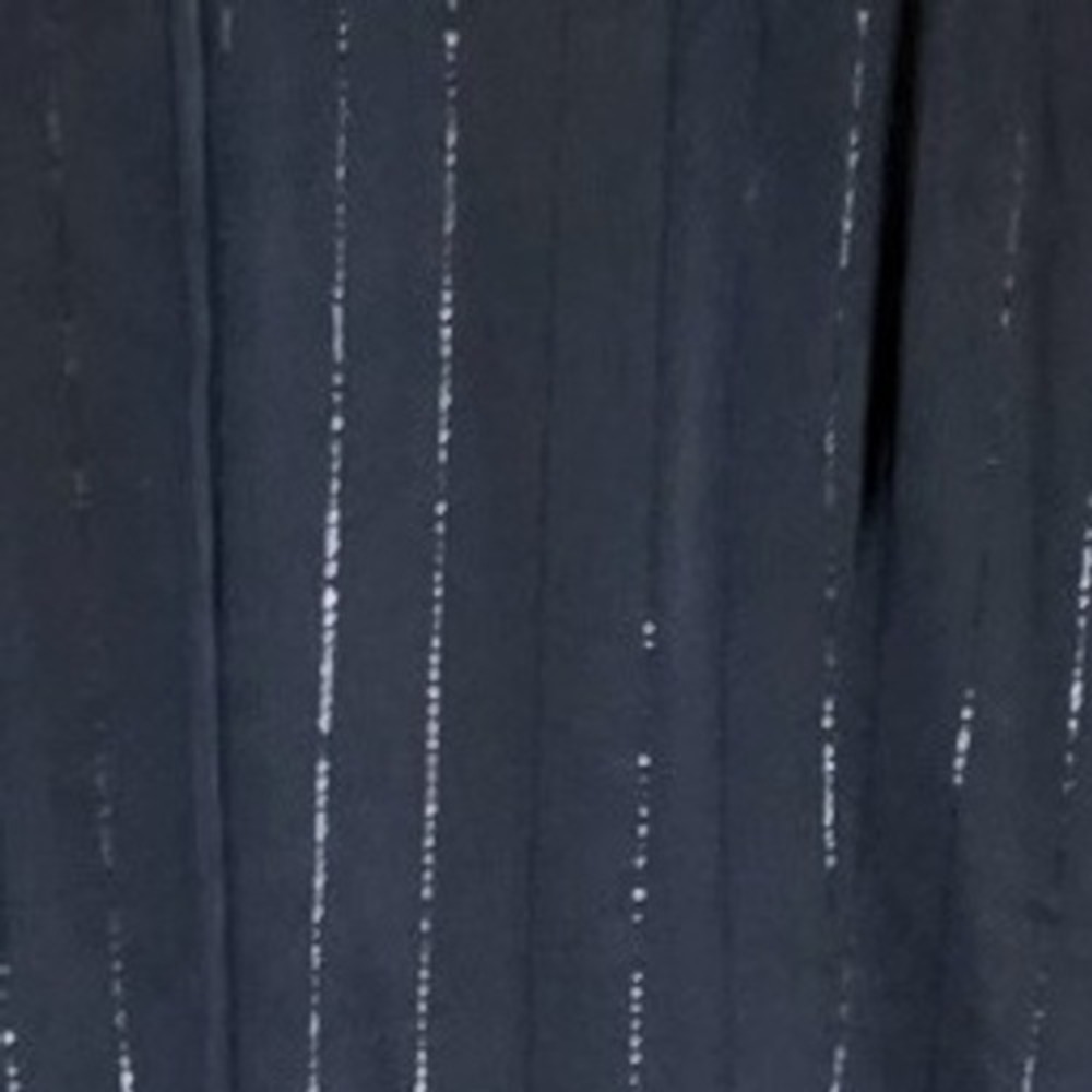 Donna Karan Black Fine Silver Pinstripe Wide Leg Halter Jumpsuit Sz 10 - Picture 3 of 7